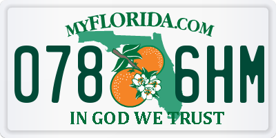 FL license plate 0786HM