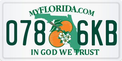 FL license plate 0786KB