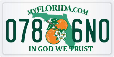 FL license plate 0786NO