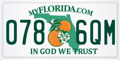 FL license plate 0786QM