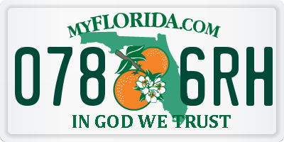 FL license plate 0786RH