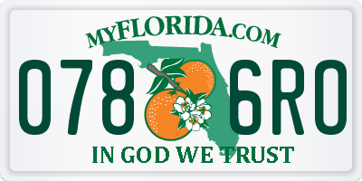 FL license plate 0786RO