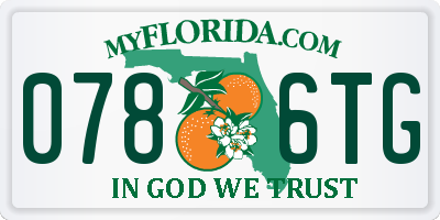 FL license plate 0786TG