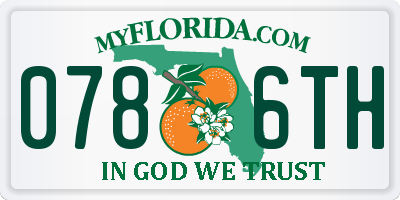 FL license plate 0786TH