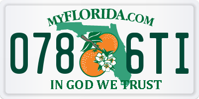 FL license plate 0786TI