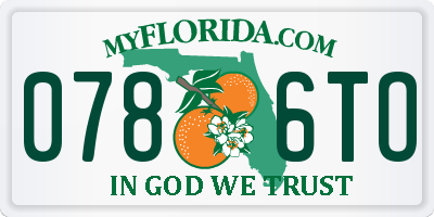 FL license plate 0786TO