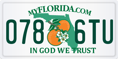 FL license plate 0786TU