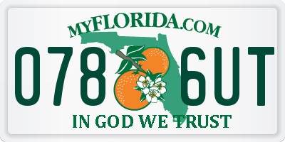 FL license plate 0786UT