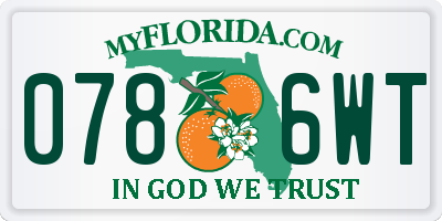 FL license plate 0786WT