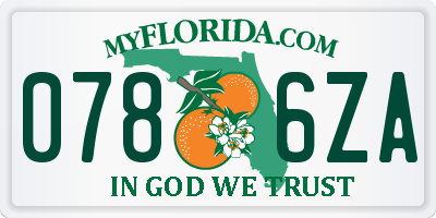 FL license plate 0786ZA