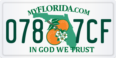 FL license plate 0787CF