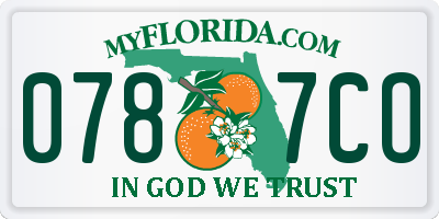 FL license plate 0787CO