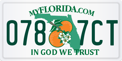 FL license plate 0787CT