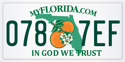FL license plate 0787EF