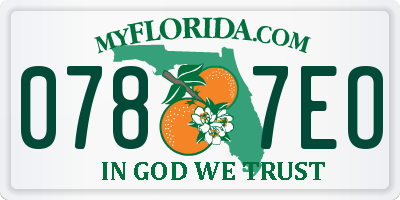 FL license plate 0787EO