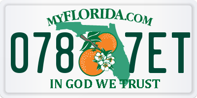 FL license plate 0787ET