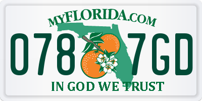 FL license plate 0787GD