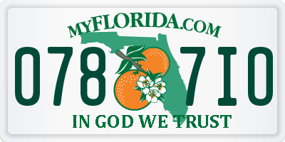 FL license plate 0787IO