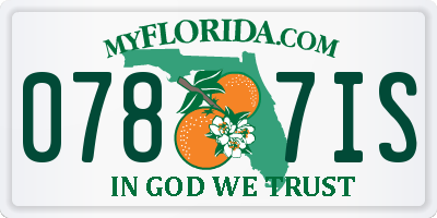 FL license plate 0787IS