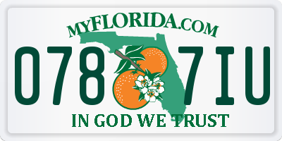 FL license plate 0787IU