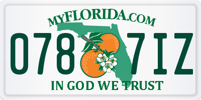 FL license plate 0787IZ