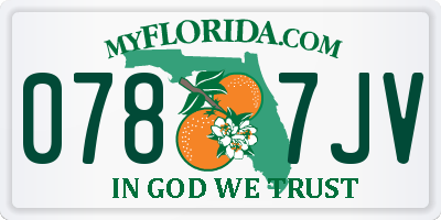 FL license plate 0787JV
