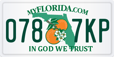 FL license plate 0787KP