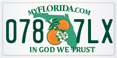 FL license plate 0787LX