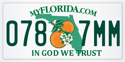 FL license plate 0787MM