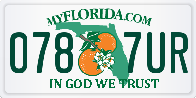 FL license plate 0787UR