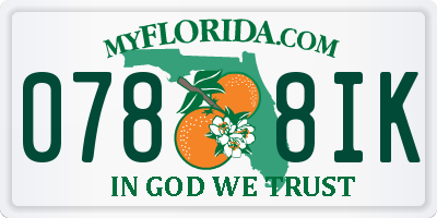 FL license plate 0788IK