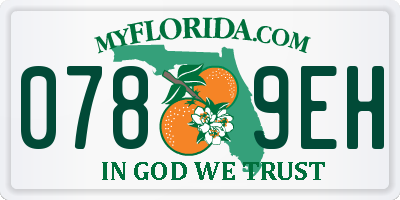 FL license plate 0789EH