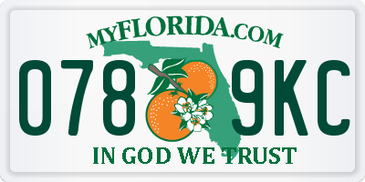 FL license plate 0789KC