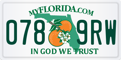 FL license plate 0789RW