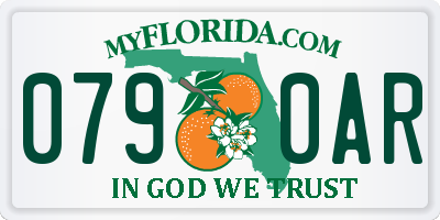 FL license plate 0790AR