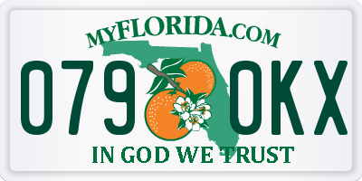 FL license plate 0790KX