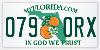 FL license plate 0790RX