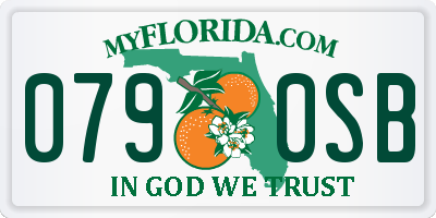 FL license plate 0790SB