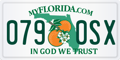 FL license plate 0790SX