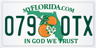 FL license plate 0790TX