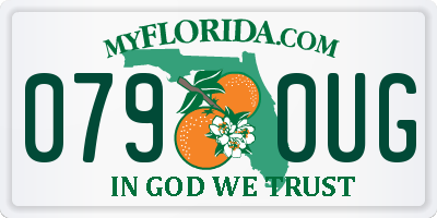 FL license plate 0790UG
