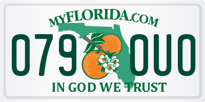 FL license plate 0790UO