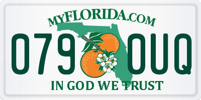FL license plate 0790UQ