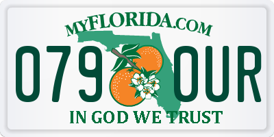 FL license plate 0790UR