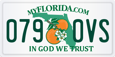 FL license plate 0790VS