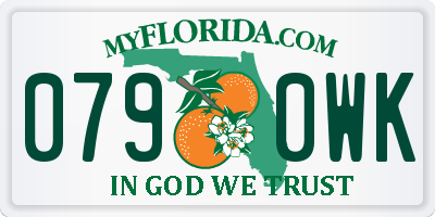 FL license plate 0790WK