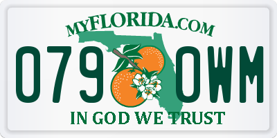 FL license plate 0790WM