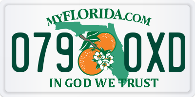 FL license plate 0790XD
