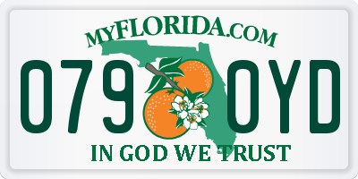 FL license plate 0790YD