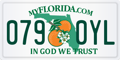 FL license plate 0790YL